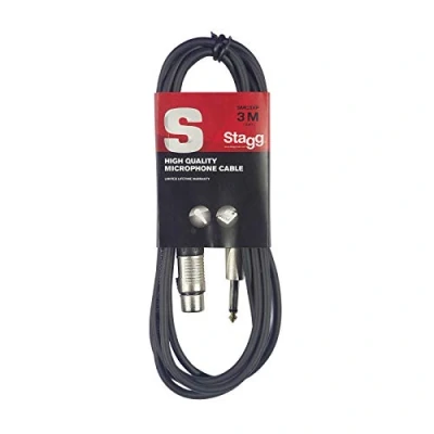 Imagen de Stagg SMC3XP Cable de estudio, 3 m, negro, XLRf a Jack