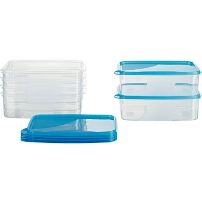 Imagen de MiraHome Recipiente para almacenar y congelar alimentos frescos 2l rectangular 23x15x7,5cm set de 6 Calidad austriaca