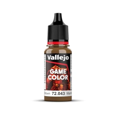 Imagen de Vallejo Game Color Pintura Acrílica Beasty Brown Acabado Mate, 18 ml. Autonivelante y Sistema BSL