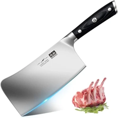 Imagen de SHAN ZU Macheta de Cocina Cuchillo Carnicero Huesos 17.8cm Hacha Cuchilla Engrosada 21 para Cortar Classic Series
