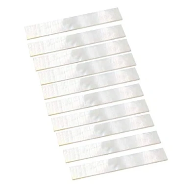Imagen de Alnicov 10 piezas de material incrustación hoja en blanco concha nácar para diapasón guitarra 43 * 7 1,2 mm