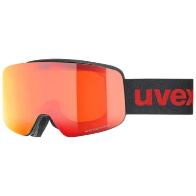 Imagen de Uvex pwdr FM Gafas de esquí, Niños unisex, black matt/red clear, one size