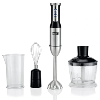 Imagen de LEBENLANG Juego de Batidora mano 1000 W Con Picador, Batidor y Vaso Medidor I Eléctrica Acero Inoxidable Licuadora Electrodomésticos para cocina