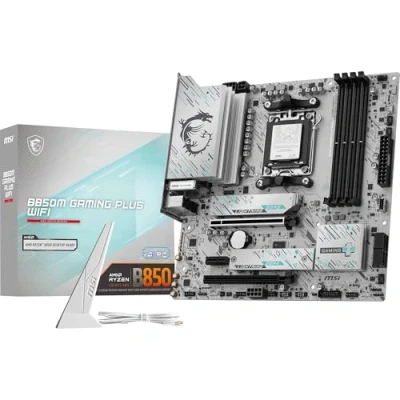 Imagen de MSI B850M Gaming Plus WiFi Placa Base, mATX Soporta procesadores AMD Ryzen 9000/8000 / 7000, AM5 Memoria DDR5 Boost 8200+ MT/s (OC), PCIe 5.0 x16 &amp; 4.0 x4, M.2 Gen5, Wi Fi 7, 5G LAN