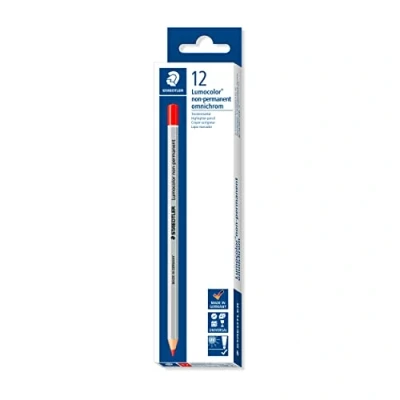 Imagen de Staedtler Lumocolor 108 2. Lápices de madera color rojo. Caja con 12 unidades.