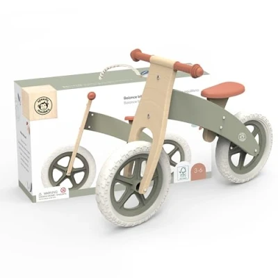 Imagen de Speedy Monkey Bicicleta de Paseo 83,7 x 36 53,5 cm, Color Verde, Juguete Madera para niños, Detalles encantadores, Gran Idea Regalo, (SP7001)