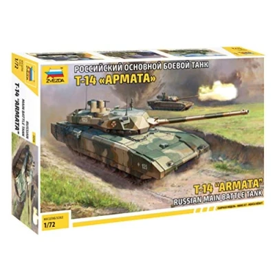 Imagen de Zvezda 500785056 Tanque de Batalla Ruso Armata 1:72 T 14, maqueta, construcción, Hobby, Manualidades, Kit plástico sin barnizar