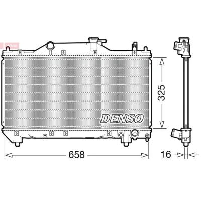 Imagen de DENSO DRM50131 Radiador, refrigeración del motor 661 324 16 TOYOTA: Avensis I Berlina, Verso, Liftback
