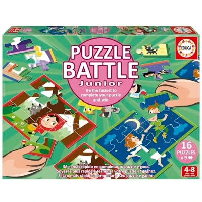 Imagen de Educa Puzzle Battle Cuentos. Una auténtica Batalla de Piezas Sé el Primero en completar tu para convertirte Ganador. A Partir 4 años (20117)
