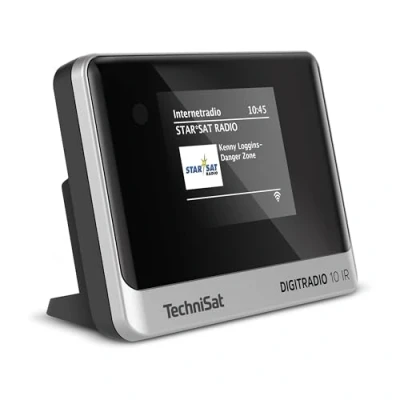 Imagen de TechniSat DIGITRADIO 10 IR DAB+ y Adaptador de Radio por Internet (WLAN, Pantalla a Color, Bluetooth, Mando Distancia, Despertador, Idóneo para Actualizar los Sistemas Hi Fi Existentes) Negro/Plat