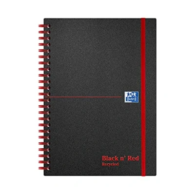 Imagen de Black n&#039; Red A5 Recycled Twinwire Poly Cover Notebook Black/Red