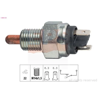Imagen de EPS 1.860.124 Interruptor, piloto de marcha atrás Made in Italy OE Equivalent