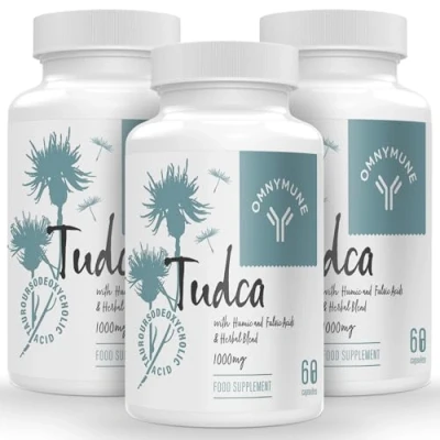 Imagen de Suplemento de soporte hepático TUDCA 1000 mg por porción, ácido tauroursodesoxicólico para desintoxicación y limpieza 180 cápsulas