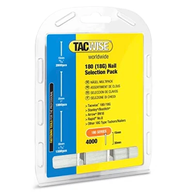 Imagen de Tacwise 0205 Selección de Clavos Brad Galvanizados Tipo 18G / 15 30 mm, Paquete 4000