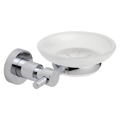 Imagen de tesa Loxx Soporte para jabón, metal cromado brillante, autoadhesiva, tecnología adhesiva de montaje, 50 x 140 112 mm
