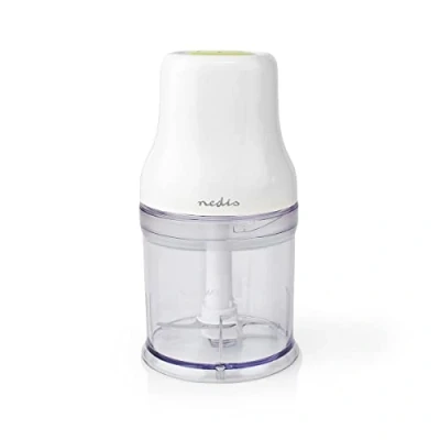 Imagen de Nedis KAMC100CWT Picadora de alimentos (200 W, 0,5 L, plástico, 1 velocidad, función turbo), color blanco