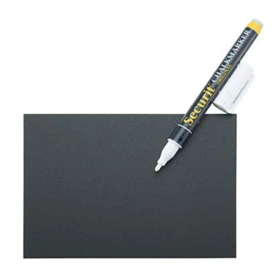 Imagen de Set de 20 pizarras para caballete A6 Color: Negro Con rotulador tiza!