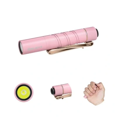 Imagen de OLIGHT I3T 2 EOS LED Linterna Llavero,Mini Flashlight,Antorcha Pequeña Luz Portátil de Alta Potencia,200 Lúmenes,con Modos Luz,Batería AAA Alkaline Incluida,para Uso en Casa o al Aire Libre(ROSA)
