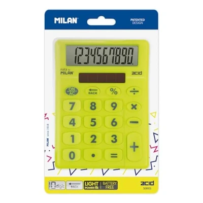 Imagen de MILAN® Blíster calculadora sobremesa 10 dígitos Acid, Amarillo