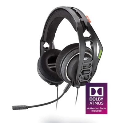 Imagen de Plantronics Nacon RIG 400HX Atmos, Auriculares para Juegos, Conector de 3,5 mm, Xbox One, Series X y PC, Negro