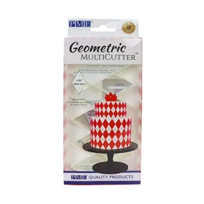 Imagen de PME GMC162 Multicortador geométrico para diseño de Tartas, Diamante XL, tamaño Mediano, Plástico