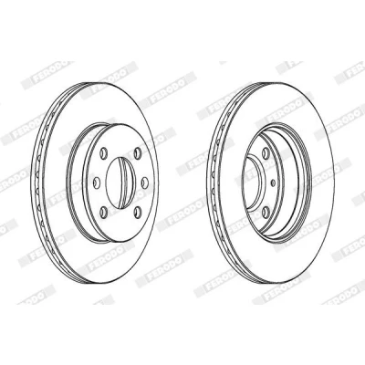 Imagen de FERODO PREMIER High Carbon DDF1529C Disco de freno 241 19 4 ventilado revestido con tornillos HYUNDAI: Getz