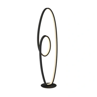 Imagen de LED lámpara de pie &#039;Bronwyn&#039; (Moderno) en Negro hecho Aluminio e.o. para Salón &amp; Comedor (1 llama,) Lucande
