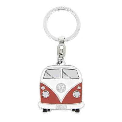 Imagen de BRISA VW Collection Llavero de Metal esmaltado T1 Camper Bus (Frente/Naranja) ja&amp;Blanco