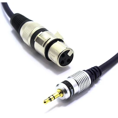 Imagen de VITALCO Cable de Micrófono Mini Jack Estéreo 3,5 Macho a XLR Hembra 3m Adaptador 3,5mm TRS 3 Pins