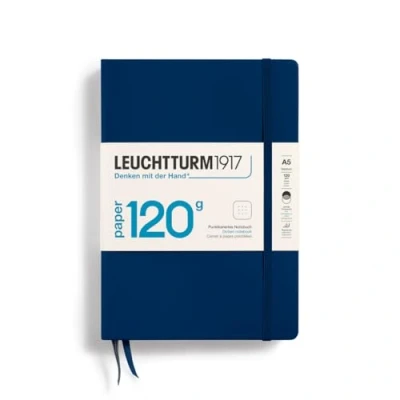 Imagen de LEUCHTTURM1917 372383 Cuaderno Medium A5, 120 g/m² Paper Edition, tapa dura, 203 páginas numeradas, Blue Mare, puntos