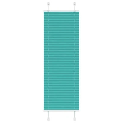 Imagen de vidaXL Estor Plisado Verde petróleo 40x100 cm Tela Ancho 39,4 cm, para Ventana, Tipo acordeón Ventana