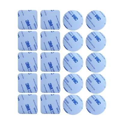 Imagen de MYCKstore 20 Pcs Pegatinas Adhesivas Doble cara con agarre extrafuerte, Espuma Cuadrada y redonda, 3m Almohadillas