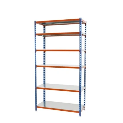 Imagen de Simon Rack Estanteria Metalica, 2500x1000x300 mm, 6 Baldas de Metal, 180 kg Punto Flexión, Estanterias Almacenaje, Azul/Naranja/Galva Simonclick