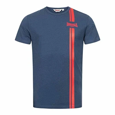 Imagen de Lonsdale Normale Passform Inverbroom Camiseta estampada, Hombre, Talla: Medium, Navy red
