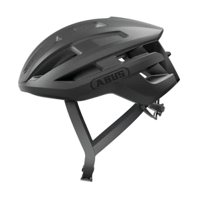 Imagen de ABUS casco de ciclismo carretera PowerDome ligero con sistema ventilación inteligente y perfil aerodinámico Made in Italy para hombres mujeres negro, talla L