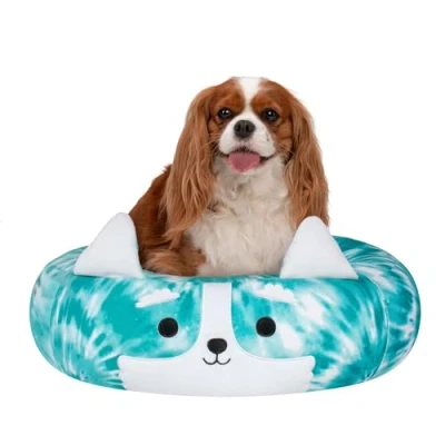 Imagen de Squishmallows Cama para Mascotas Halver The Corgi Original de 24 Pulgadas, Oficial Felpa ultrasuave tamaño Mediano