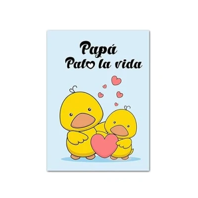 Imagen de Antracita Tarjeta Papa Pato la vida, felicitacion divertida padre, Mensaje en Español
