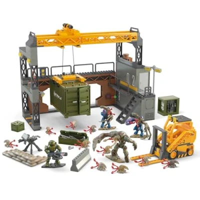 Imagen de MEGA Halo Avalancha en la Torre Traxus Bloques de construcción con Figuras y Accesorios, Juguete +8 años (Mattel HNC59)