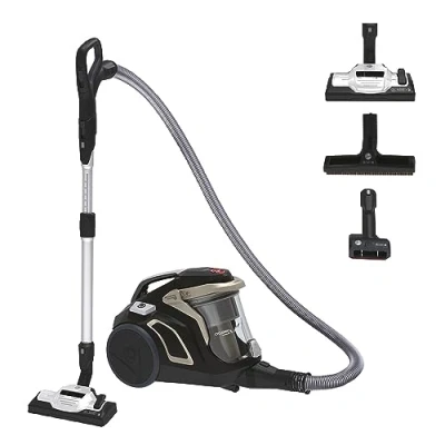 Imagen de Aspirador sin bolsa Hoover HP700 Mascotas, Cepillo Pelo Ciclónico, Filtro HEPA 13, 850W, Silencioso, Depósito 2L, Cable 9m, Dorado