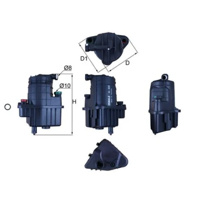 Imagen de MAHLE ORIGINAL KL 832D Filtro Combustible de tubería RENAULT: CLIO 2, 3, Modus / Grand