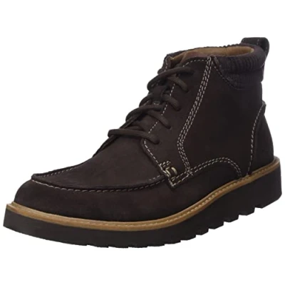 Imagen de Clarks Barnes Mid, Botas de Moda Hombre, Gamuza marrón Oscuro, 41 EU