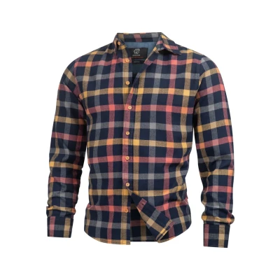 Imagen de Indicode Jeans Langarm Riverside Camisa, Hombre, Talla: Medium, Navy mix