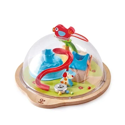 Imagen de Hape Apilables Puzzle Rompecabezas de Madera para Niñas y Niños Pequeños, Juguete Apilable con Diferentes Formas, Clavijas Colores Vivos