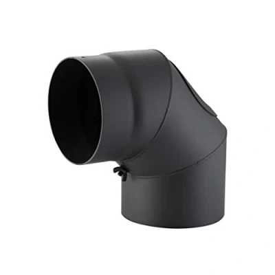 Imagen de Kamino Flam Codo para chimenea de leña, vitrificado, escape resistente a altas temperaturas Gris, Ø 150 mm/90C