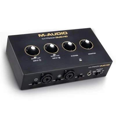Imagen de M Audio Track Duo HD Interfaz de USB C 24bit, 192kHz para Grabación, Streaming, Podcasting, 2 Entradas XLR TRS, Salidas Suite Software
