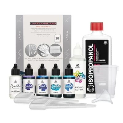 Imagen de Octopus 5X 30ml Set de Inicio Alcohol Ink Fluids Breeze, Tinta al para Fluid Art