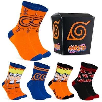 Imagen de Naruto Calcetines Hombre 5x Pack Talla 40 46, Algodon Regalo Navidad