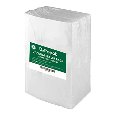 Imagen de O2frepak 100 Bolsas 25x35cm Envasar al Vaci Vacio Alimentos de Vacío Alimentos,Bolsas para Envasado Sin BPA