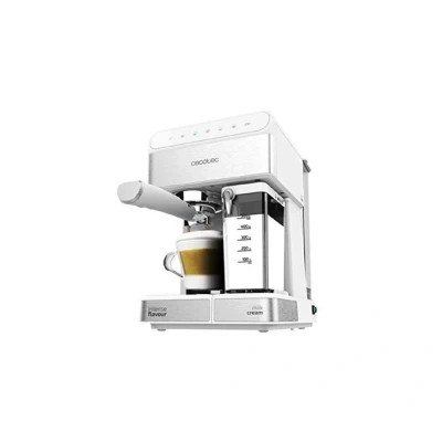 Imagen de Cecotec Power Instant ccino Touch Serie Bianca Cafetera Semiautomática, Tanque de Leche, Panel Control Táctil, 20 Bares Presión, Thermoblock, 1350 W, Acero Inoxidable, Blanca