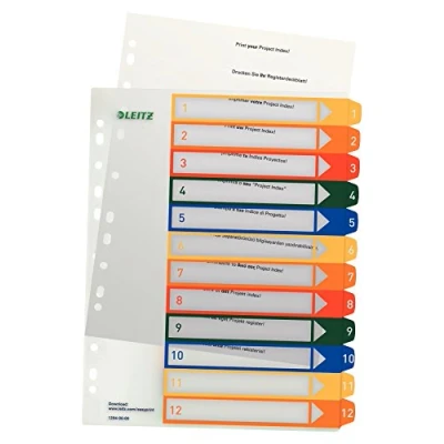 Imagen de 5 x Leitz Registro PC escribir A4 1 12 transp 1294 00